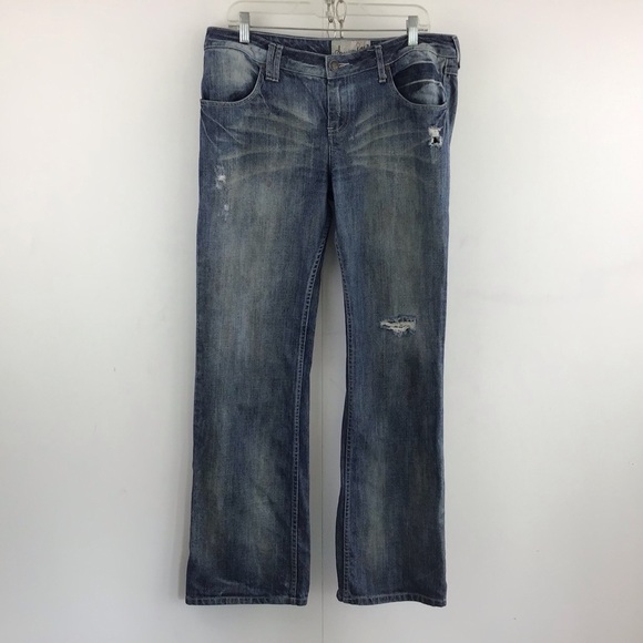 American Rag Cie Y2K 90’s boho distressed bootcut jeans size 13 - Picture 1 of 8